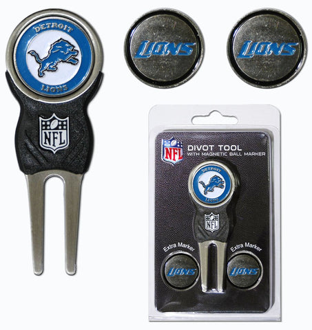 Detroit Lions Golf Divot Tool with 3 Markers