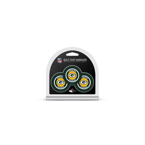 Green Bay Packers Golf Chip with Marker 3 Pack