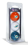 Miami Dolphins 3 Pack of Golf Balls