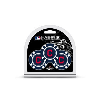 Cleveland Indians Golf Chip with Marker 3 Pack