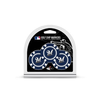 Milwaukee Brewers Golf Chip with Marker 3 Pack