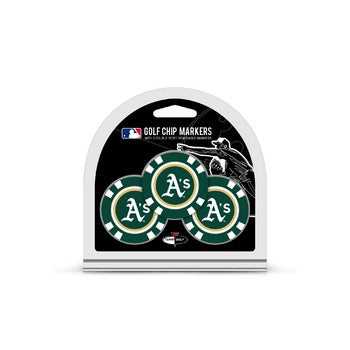 Oakland Athletics Golf Chip with Marker 3 Pack