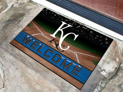 Kansas City Royals Door Mat 18x30 Welcome Crumb Rubber