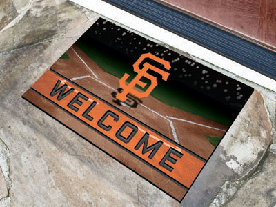 San Francisco Giants Door Mat 18x30 Welcome Crumb Rubber