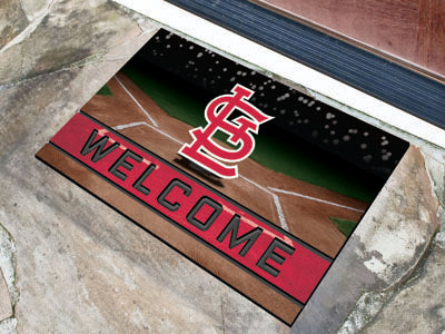 St. Louis Cardinals Door Mat 18x30 Welcome Crumb Rubber