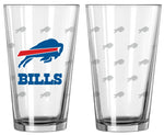 Buffalo Bills Satin Etch Pint Glass Set