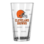 Cleveland Browns Satin Etch Pint Glass Set