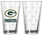 Green Bay Packers Satin Etch Pint Glass Set