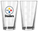 Pittsburgh Steelers Satin Etch Pint Glass Set