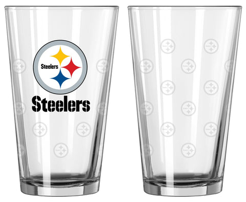 Pittsburgh Steelers Satin Etch Pint Glass Set