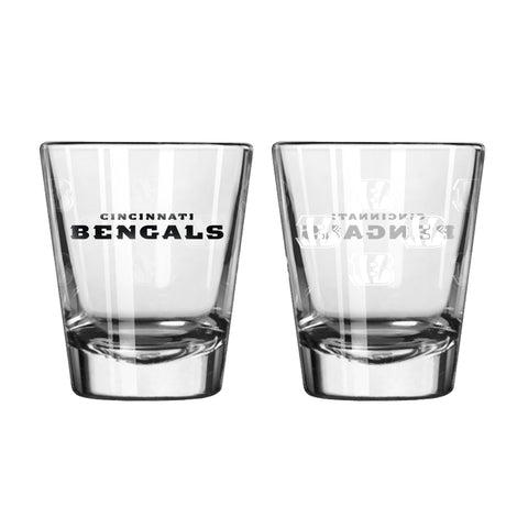 Cincinnati Bengals Shot Glass - 2 Pack Satin Etch
