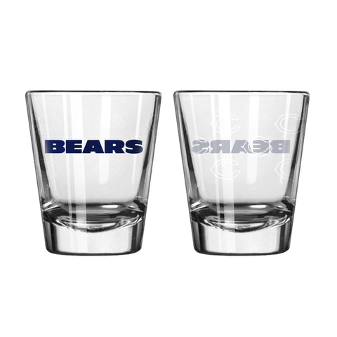 Chicago Bears Shot Glass - 2 Pack Satin Etch