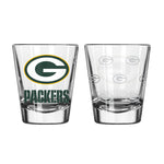 Green Bay Packers Shot Glass - 2 Pack Satin Etch