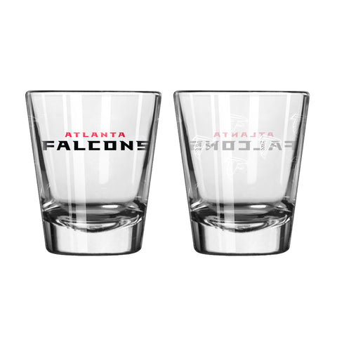 Atlanta Falcons Shot Glass - 2 Pack Satin Etch