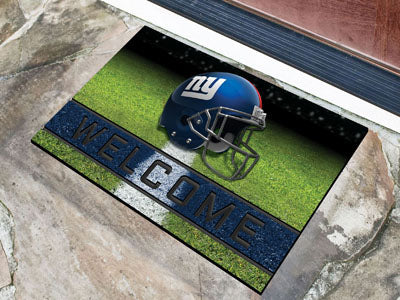 New York Giants Door Mat 18x30 Welcome Crumb Rubber