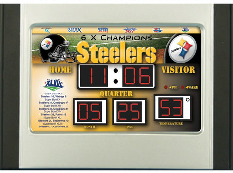 Pittsburgh Steelers Scoreboard Desk & Alarm Clock