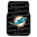 Miami Dolphins Car Mats Heavy Duty 2 Piece Vinyl