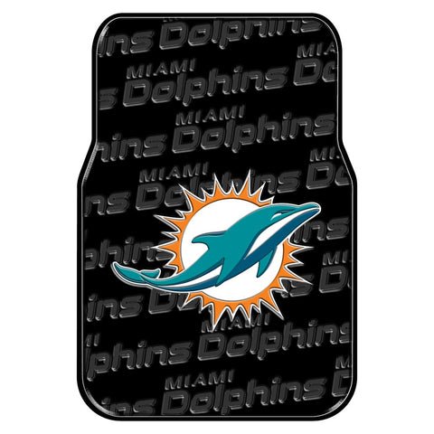 Miami Dolphins Car Mats Heavy Duty 2 Piece Vinyl