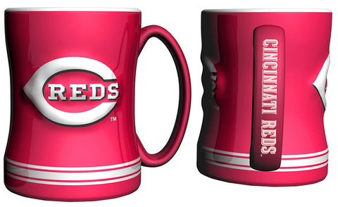 Cincinnati Reds Coffee Mug - 14oz Sculpted Relief