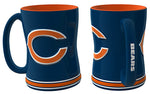 Chicago Bears Coffee Mug - 14oz Sculpted Relief - Blue