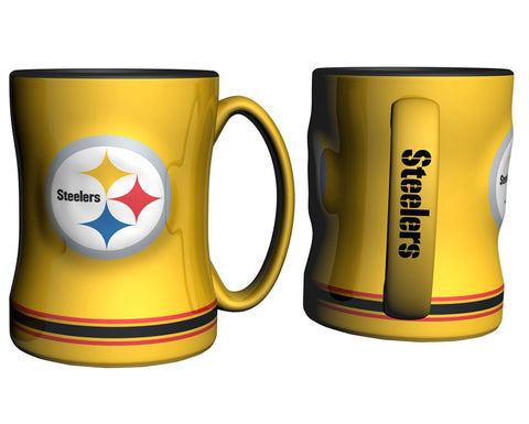 Pittsburgh Steelers 14oz Yellow Sculpted Relief Coffee Mug