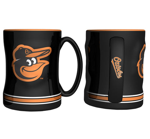 Baltimore Orioles Coffee Mug - 14oz Sculpted Relief