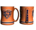 Chicago Bears Coffee Mug - 14oz Sculpted Relief - Orange