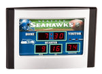 Seattle Seahawks Clock Desk and Alarm Style Scoreboard Design 