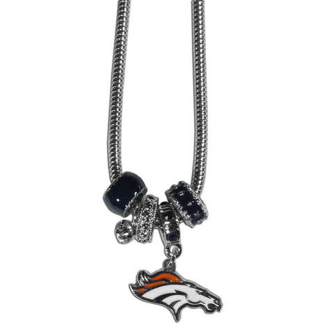 Denver Broncos Necklace Euro Bead Style