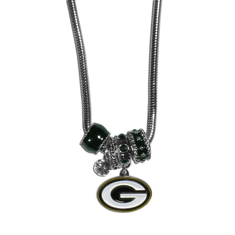 Green Bay Packers Necklace Euro Bead Style