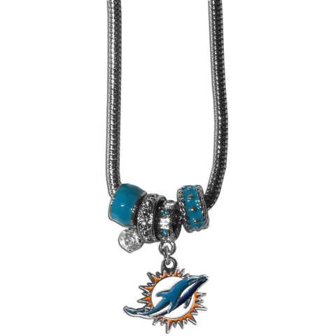 Miami Dolphins Necklace Euro Bead Style