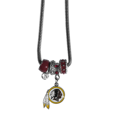 Washington Redskins Necklace Euro Bead Style