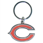 Chicago Bears Chrome Logo Cut Keychain
