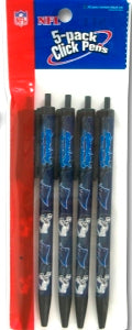 Carolina Panthers Click Pens - 5 Pack