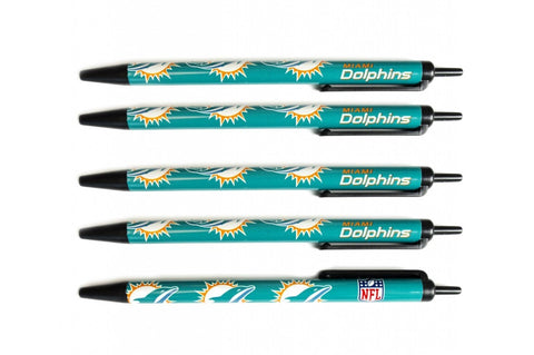 Miami Dolphins Click Pens - 5 Pack