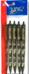 New Orleans Saints Click Pens - 5 Pack