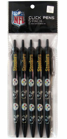 Pittsburgh Steelers Click Pens - 5 Pack
