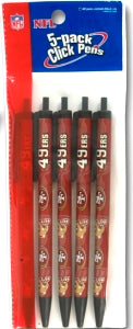 San Francisco 49ers Click Pens - 5 Pack