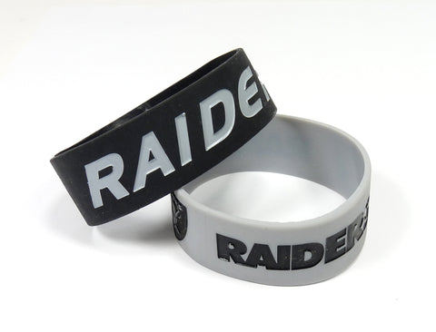 Oakland Raiders Bracelets 2 Pack Wide