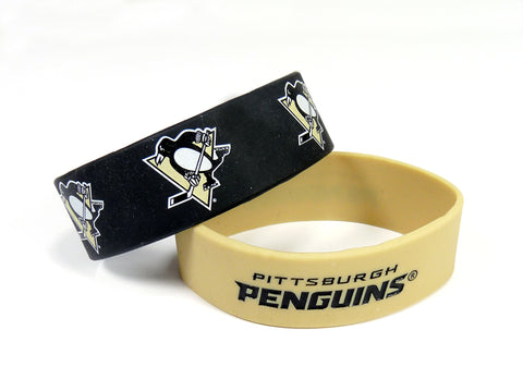 Pittsburgh Penguins Bracelets 2 Pack Wide