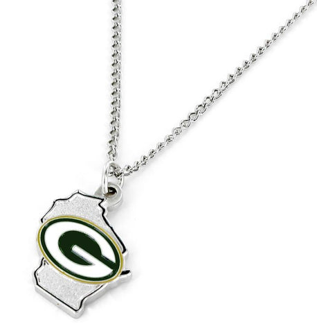 Green Bay Packers Necklace State Design