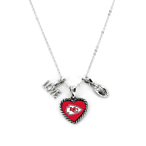 Kansas City Chiefs Necklace Charmed Sport Love Football