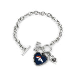 Denver Broncos Bracelet Charmed Sport Love Football