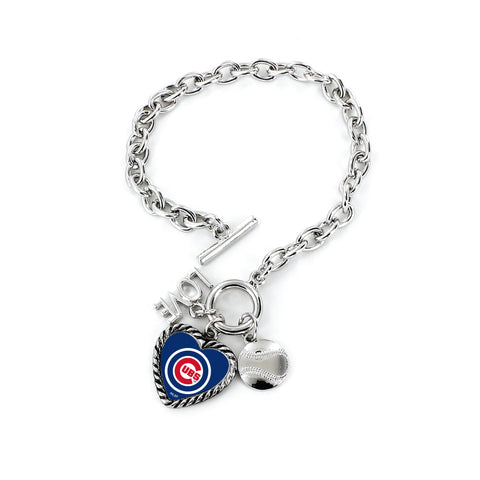 Chicago Cubs Bracelet Charmed Sport Love Baseball