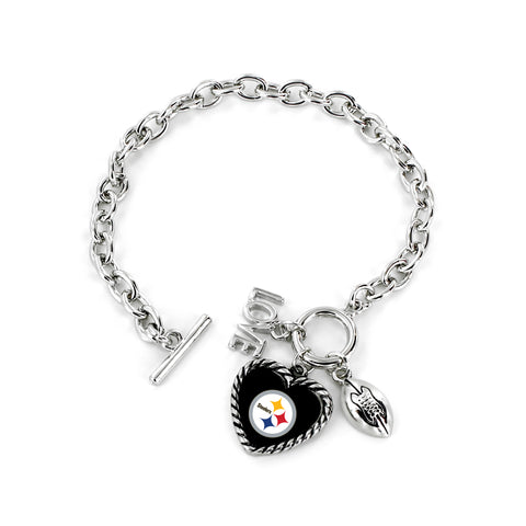 Pittsburgh Steelers Bracelet Charmed Sport Love Football