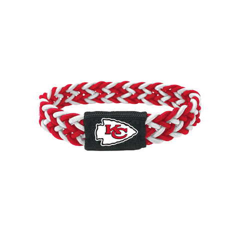 Kansas City Chiefs Bracelet Braided Red and White