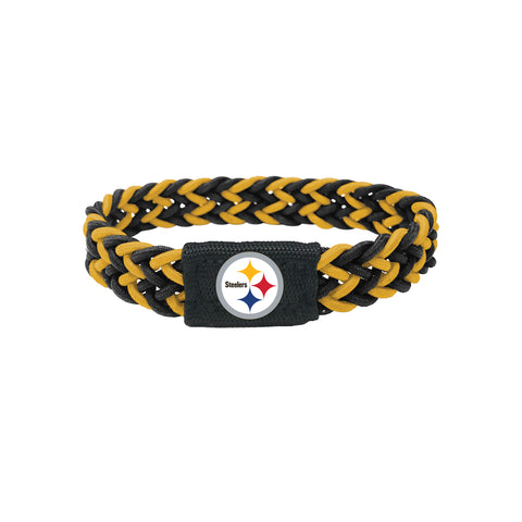 Pittsburgh Steelers Bracelet Braided Black and Yellow