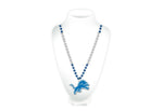 Detroit Lions Beads with Medallion Mardi Gras Style