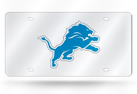 Detroit Lions License Plate Laser Cut Silver