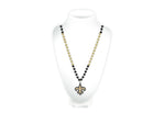New Orleans Saints Beads with Medallion Mardi Gras Style 